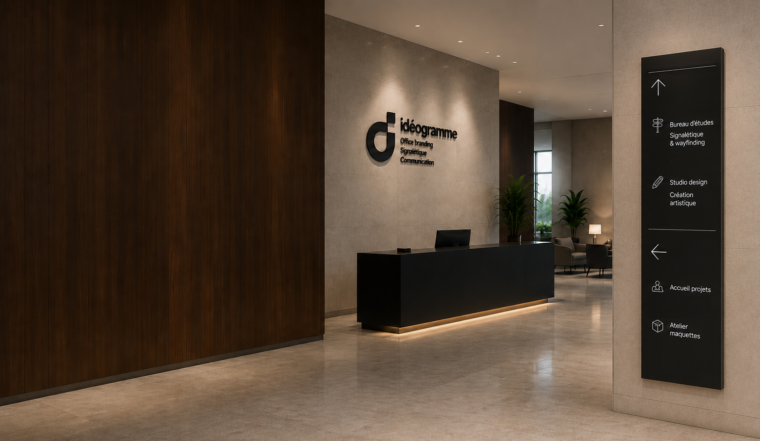 Signalétique architecturale et orientation dans un espace public